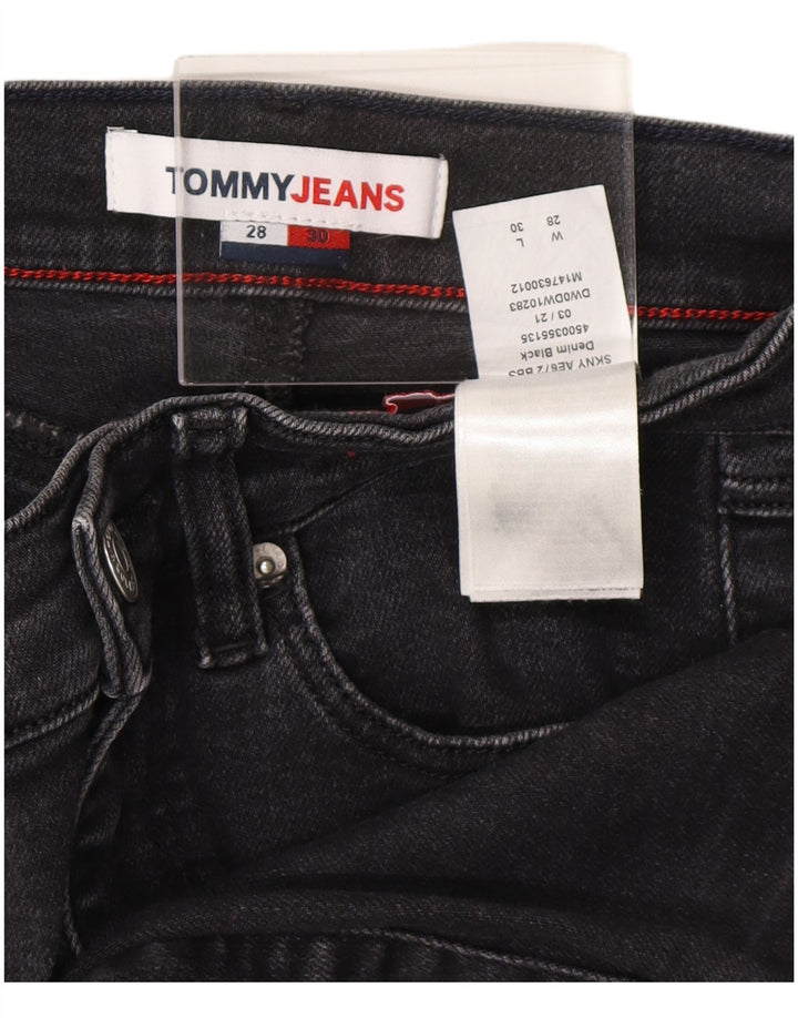 Damskie jeansy skinny TOMMY HILFIGER W28 L30 Czarna bawełna