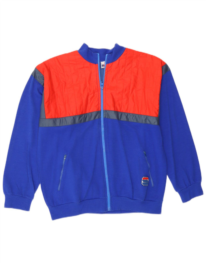 Sportful Męska kurtka dresowa IT 46 Small Blue Colourblock Cotton