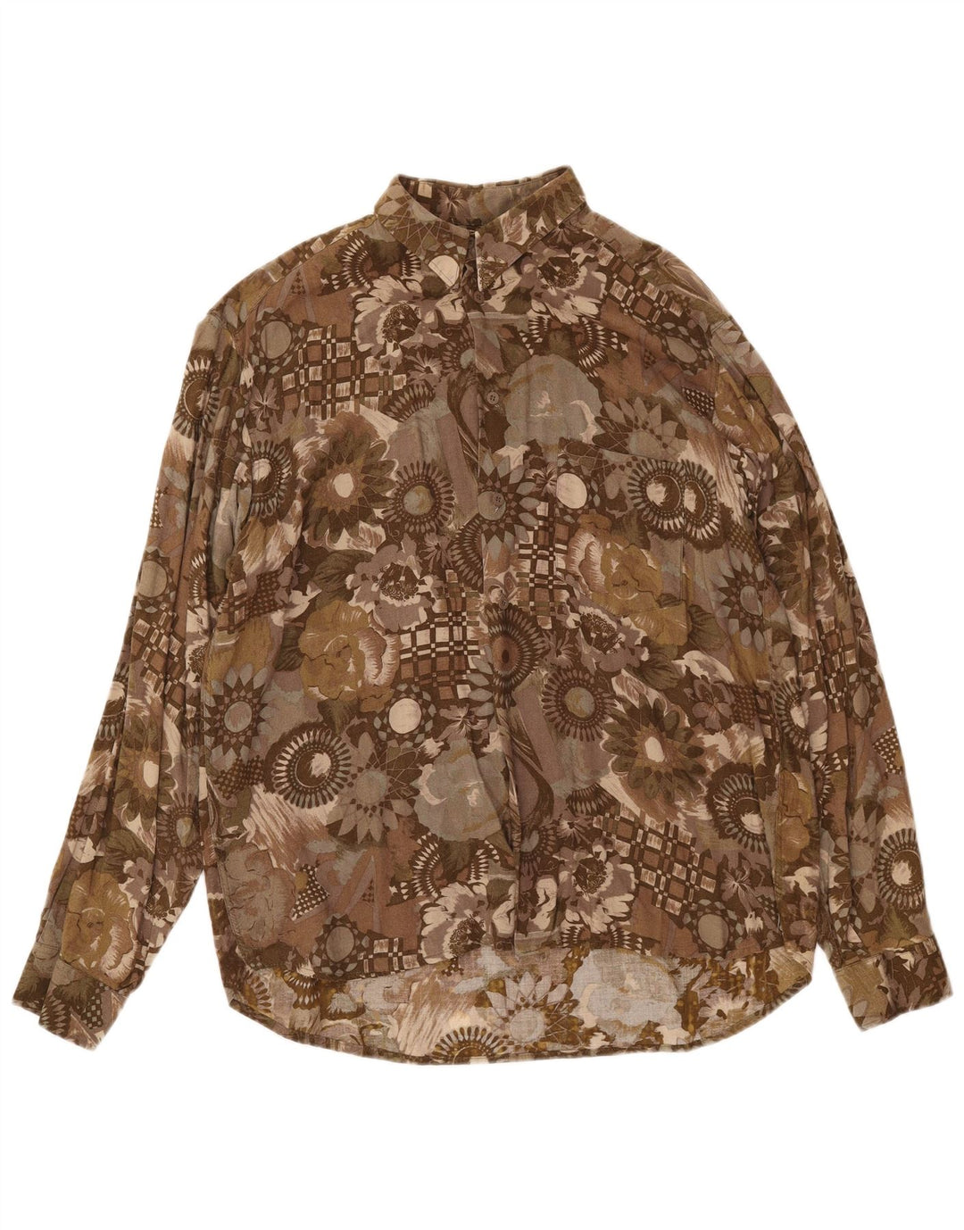 Koszula męska Compagnie XL, brązowa, w kwiaty