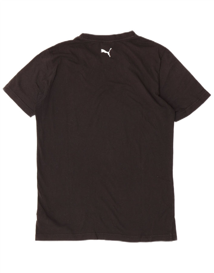 Męski T-shirt z grafiką Puma, mały, czarny, bawełniany