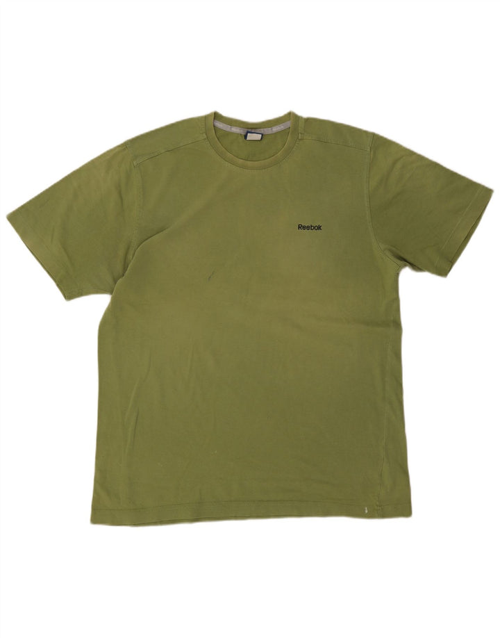 T-shirt męski Reebok Top, średnio zielony, bawełniany