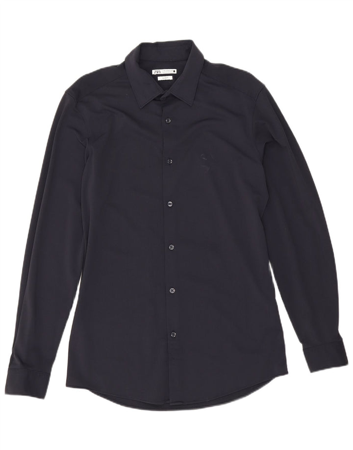 Koszula męska Zara Slim Fit, średni granat, poliamid