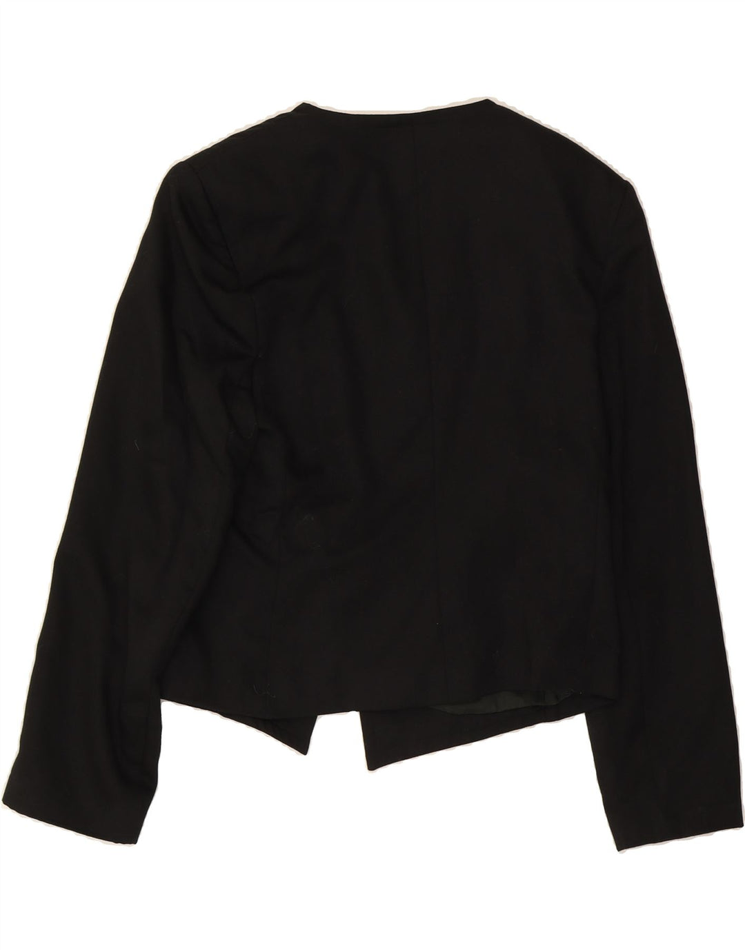 VINTAGE Womens 1 Button Blazer Jacket IT 46 Large Black Virgin Wool Vintage Vintage and Second-Hand Vintage from Messina Hembry 