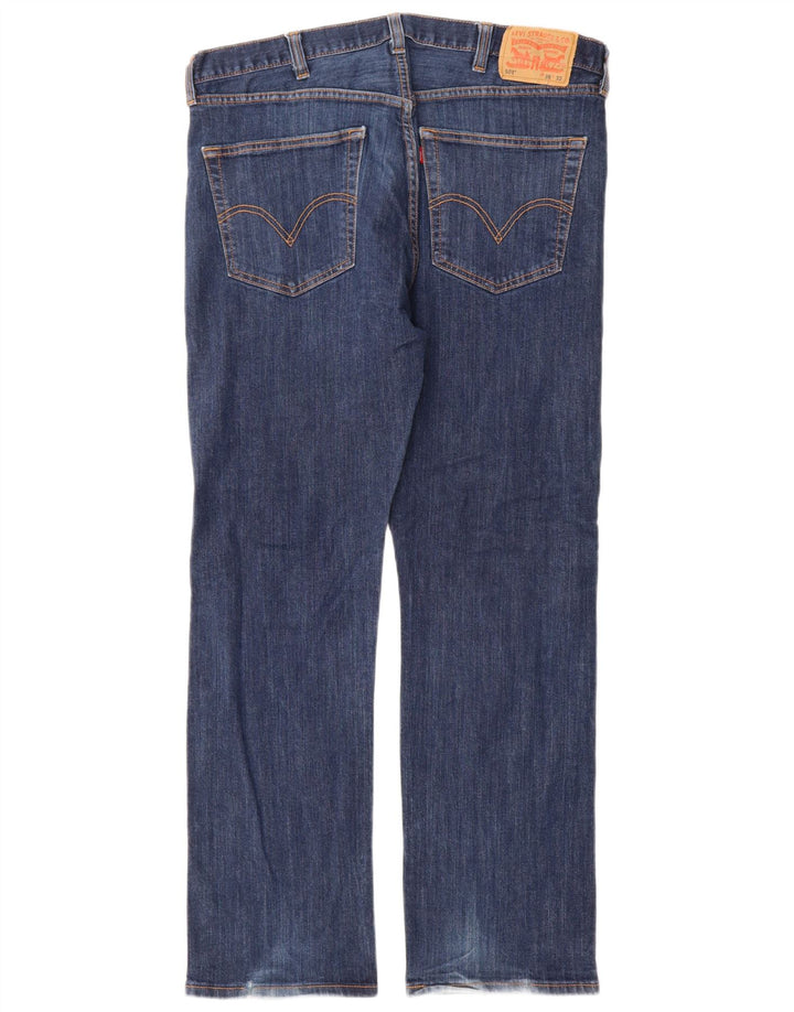 Męskie dżinsy Levi's 501 Straight W38 L32 Granatowa bawełna