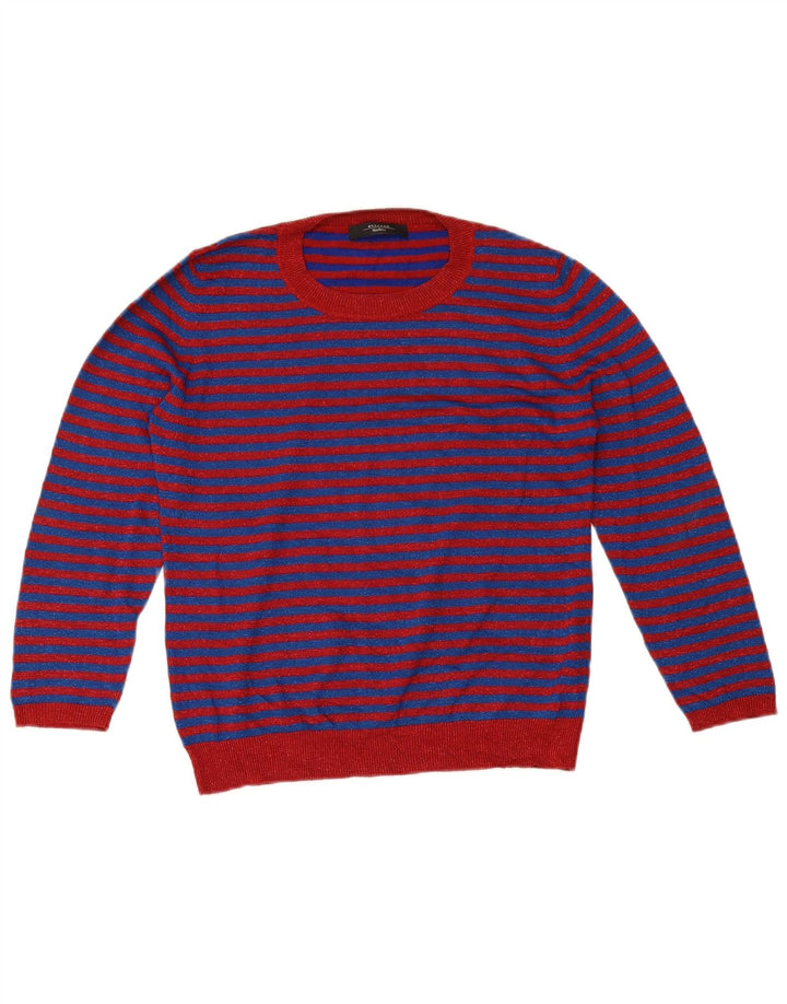 Damski sweter weekendowy Max Mara UK 12 w średnie niebieskie paski