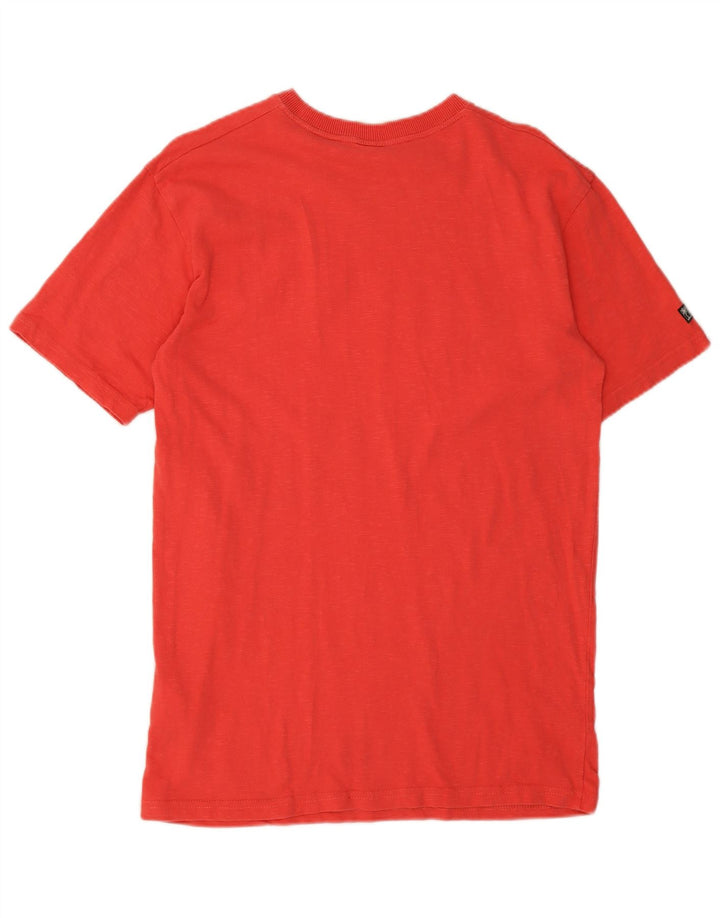 Męski T-shirt z grafiką Superdry, mały, czerwony, bawełniany