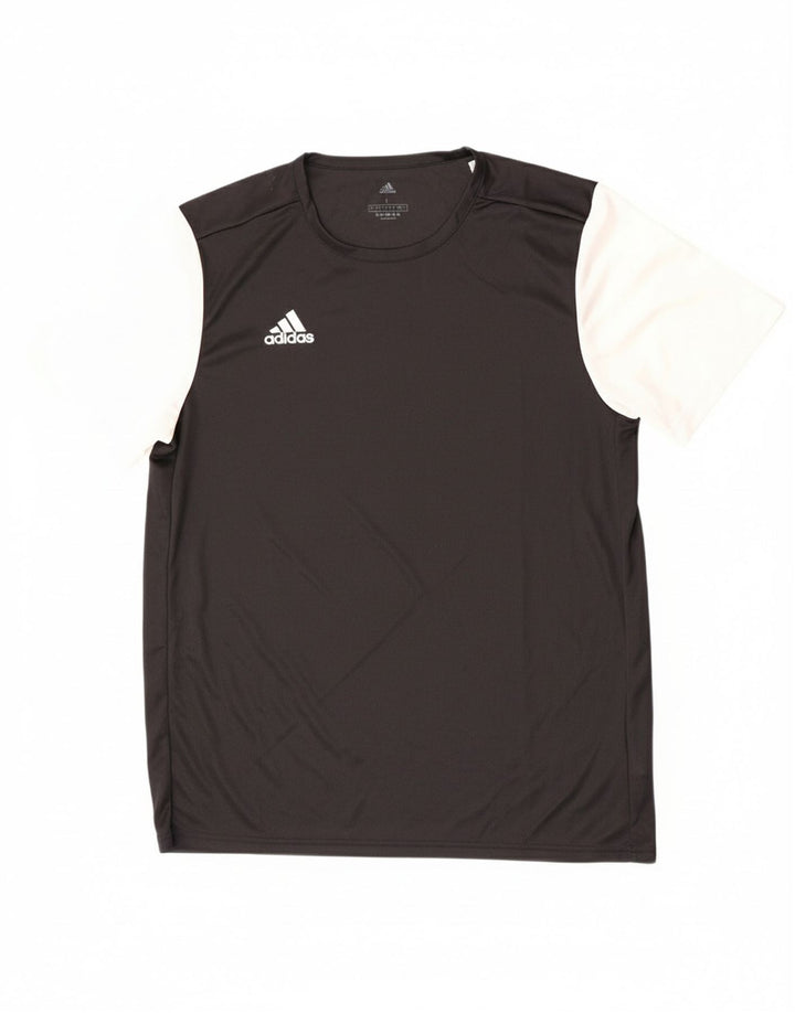 Męska koszulka Adidas Aeroready Top, duża, czarna, poliestrowa z blokami kolorów