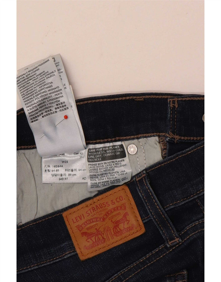 Damskie spodenki jeansowe Levi's W25 XS Granatowe, bawełniane