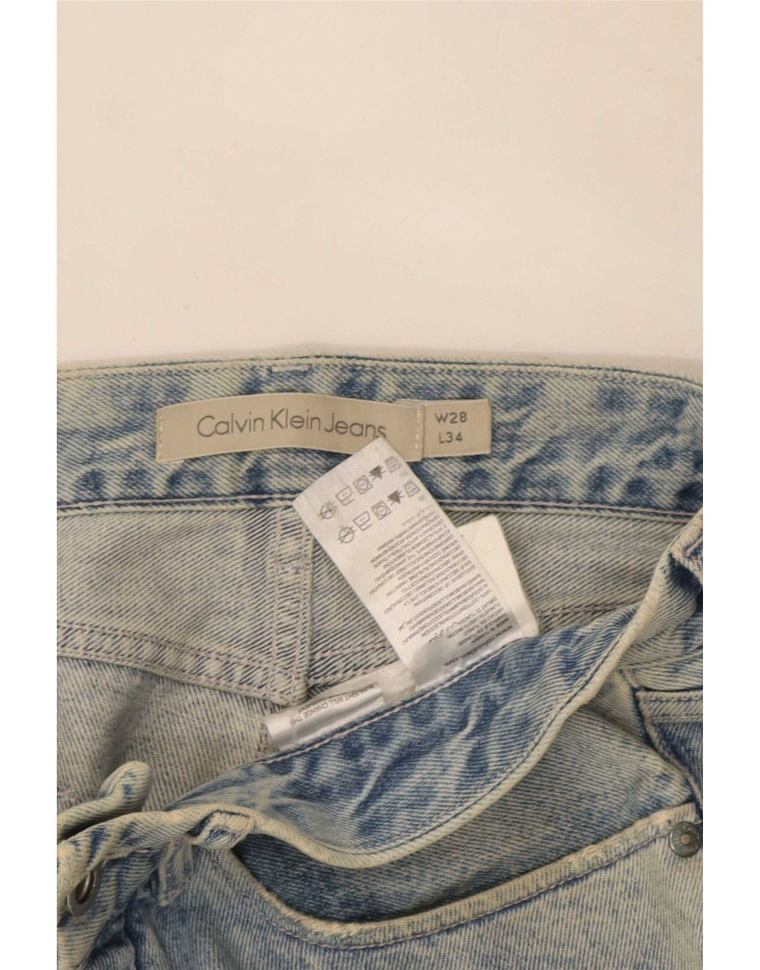 Męskie dżinsy Calvin Klein W28 L34 Niebieskie bawełniane