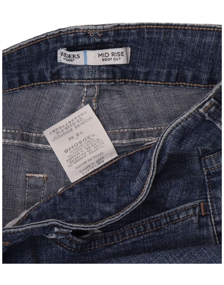 Damskie jeansy Lee Riders Mid Rise Bootcut US 12 Large W34 L30 Niebieska bawełna