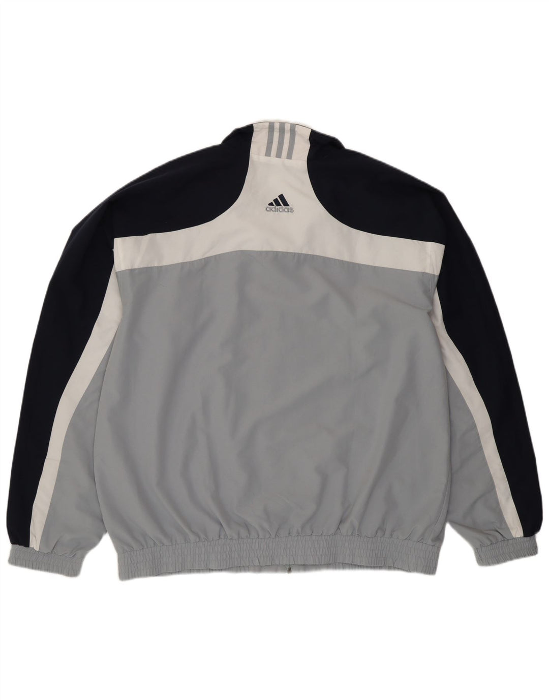 Męska kurtka dresowa Adidas UK 46/48 XL Szary poliester z blokami kolorów