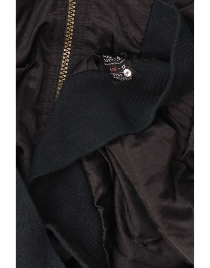 Damska kurtka bomber Marks & Spencer UK 12 w kolorze średniej czerni