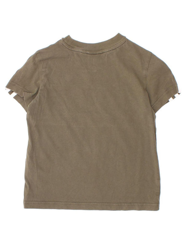 Chłopięca koszulka z grafiką Adidas, top 5-6 lat, bawełna w kolorze khaki