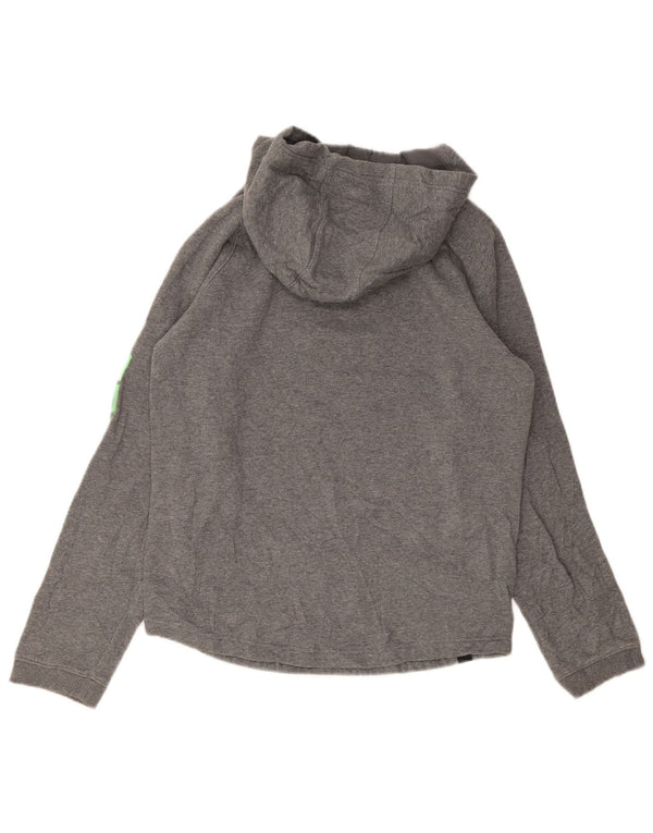 Chłopięcy sweter z kapturem Under Armour z grafiką, 13-14 lat, XL, szary, bawełniany