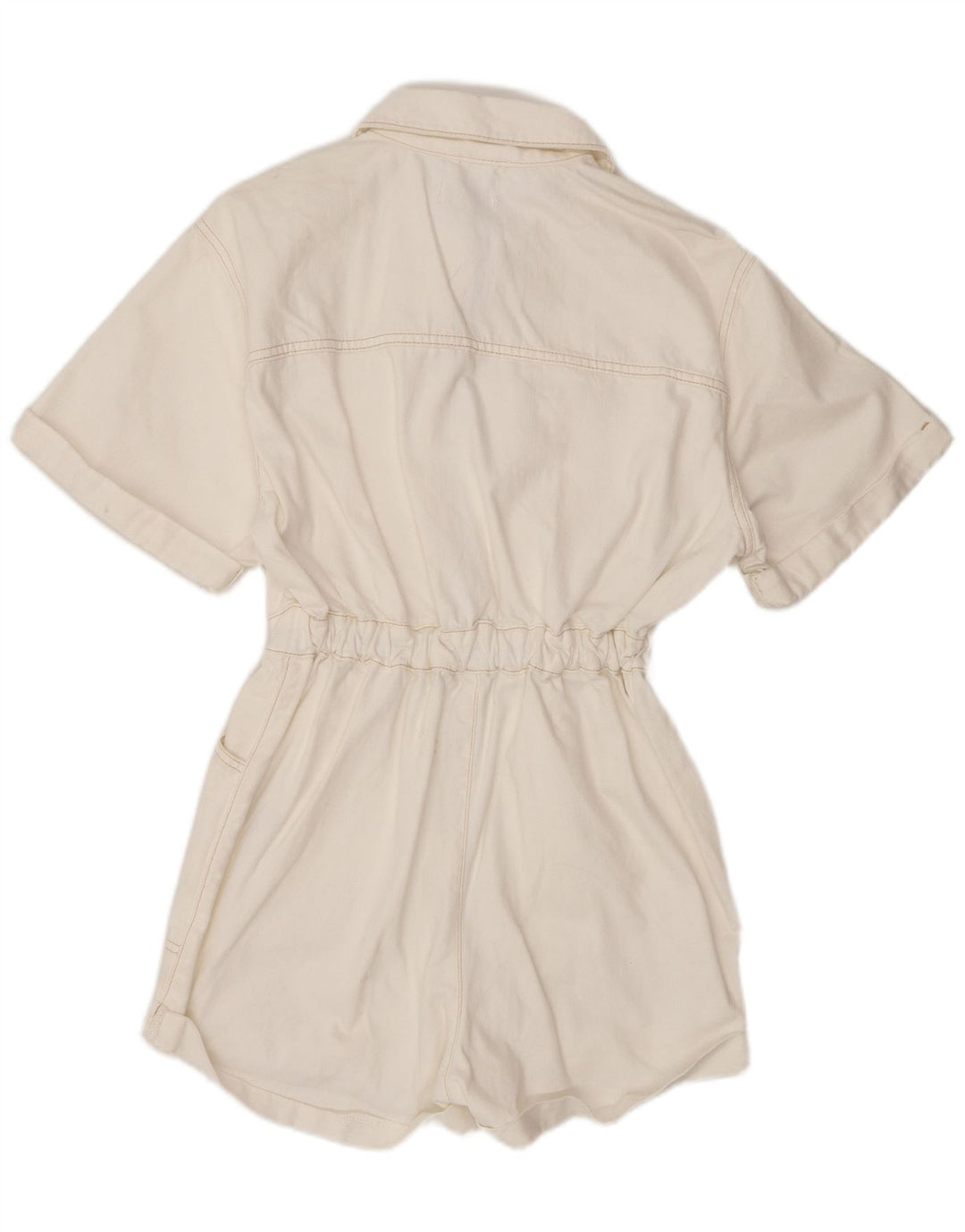 Damski kombinezon jeansowy Topshop UK 8, mały, biały, bawełniany