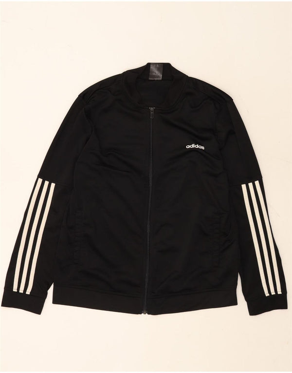 Damska kurtka dresowa ADIDAS UK 20/22 XL, czarna, poliester