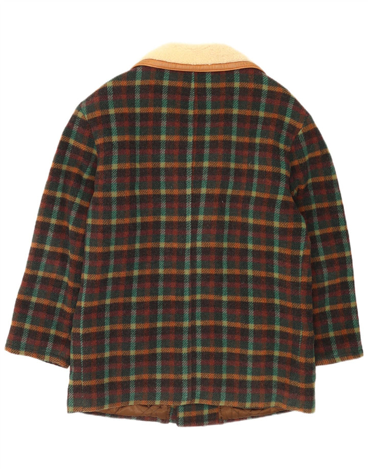 Płaszcz męski INDIOS UK 40, duża, wielokolorowa krata