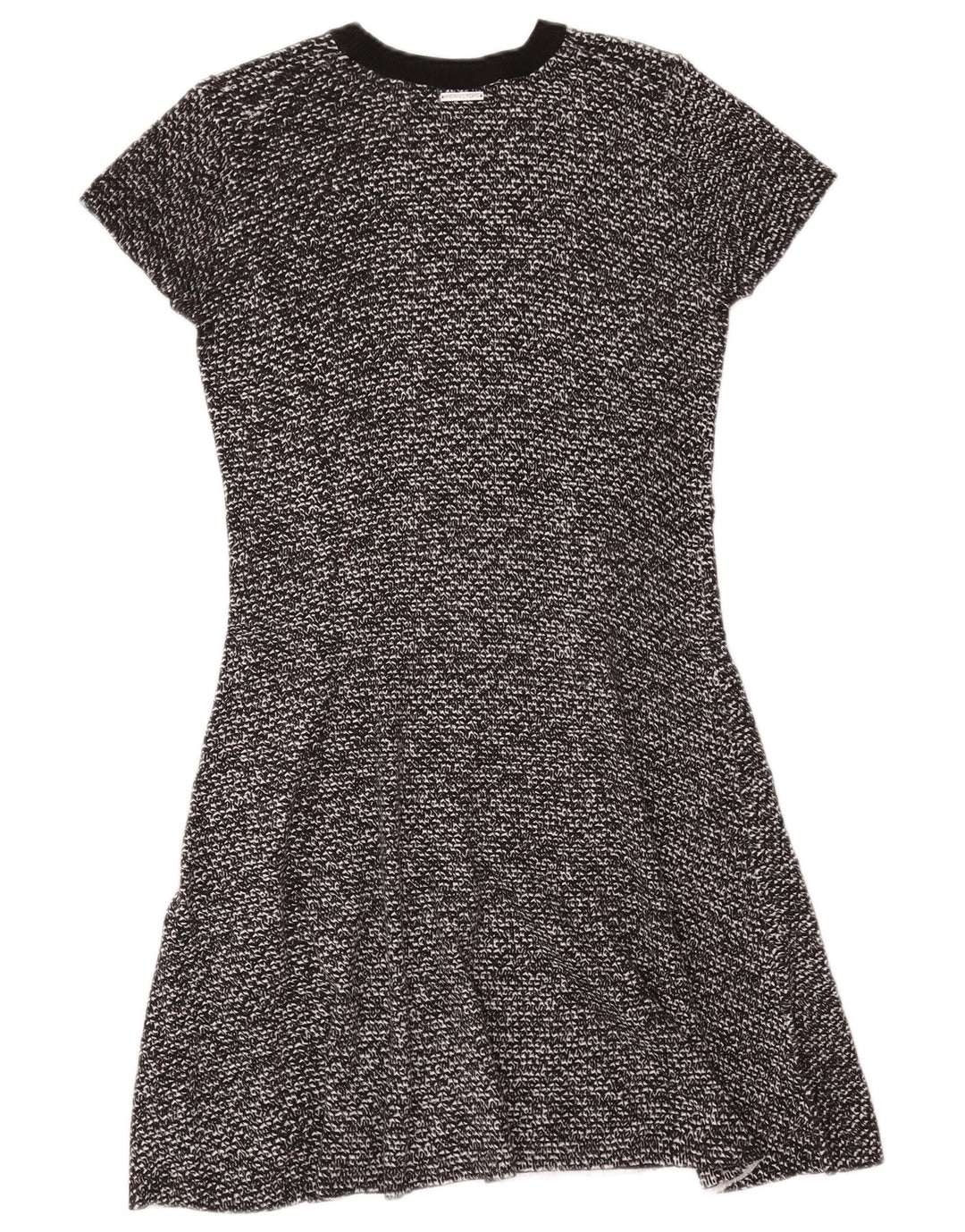 Damska sukienka o linii A Michael Kors UK 12, średnia czarna bawełniana w cętki