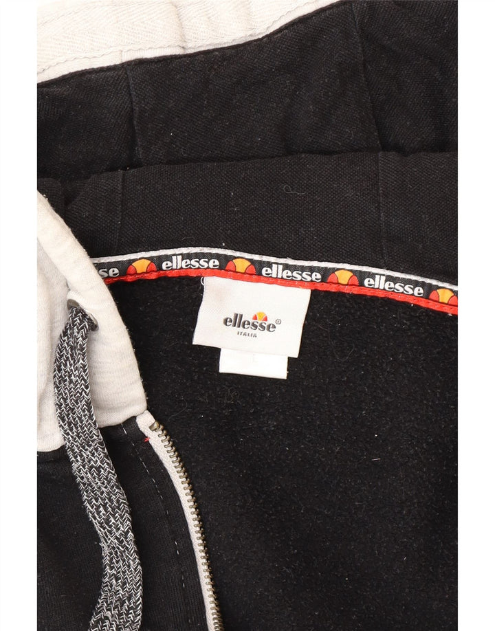 Męski sweter z kapturem i zamkiem Ellesse, duży, szary, z blokami kolorów