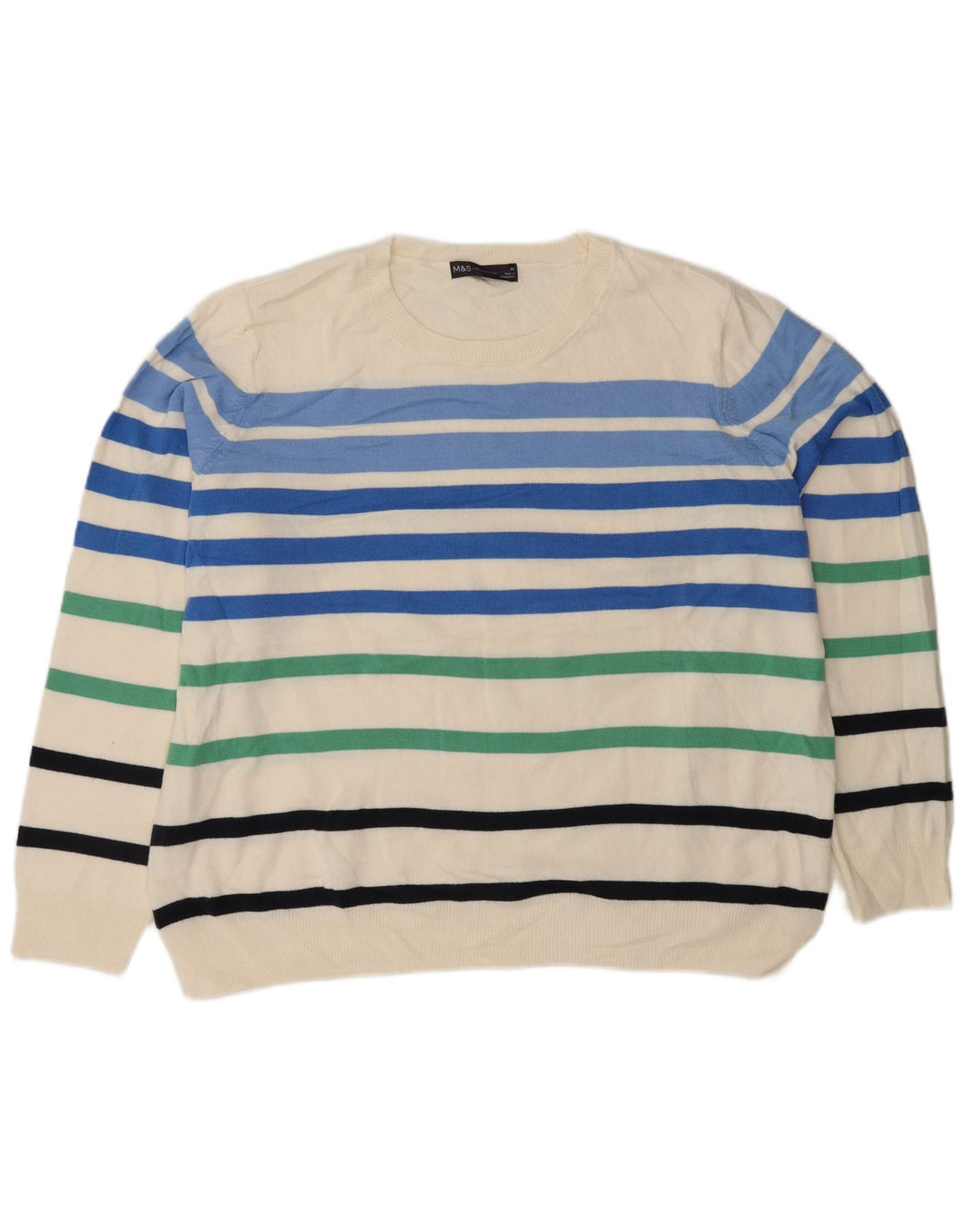 Marks & Spencer Damski sweter z okrągłym dekoltem, UK 20 2XL, wielokolorowy