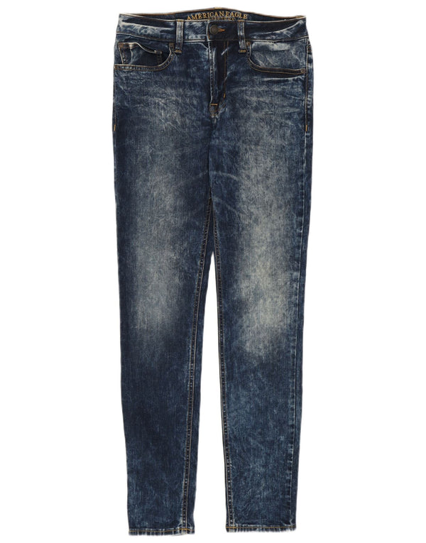 Męskie jeansy American Eagle Acid Wash Super Skinny W31 L32 Granatowa bawełna