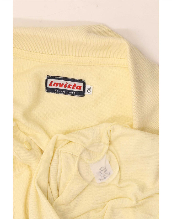 Męska koszulka polo Invicta 2XL, żółta, bawełniana