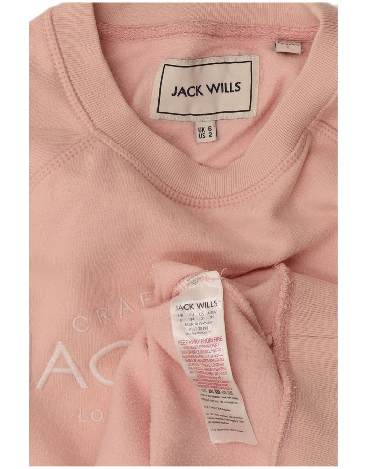 Damska bluza oversize Jack Wills z grafiką, UK 6, mały róż