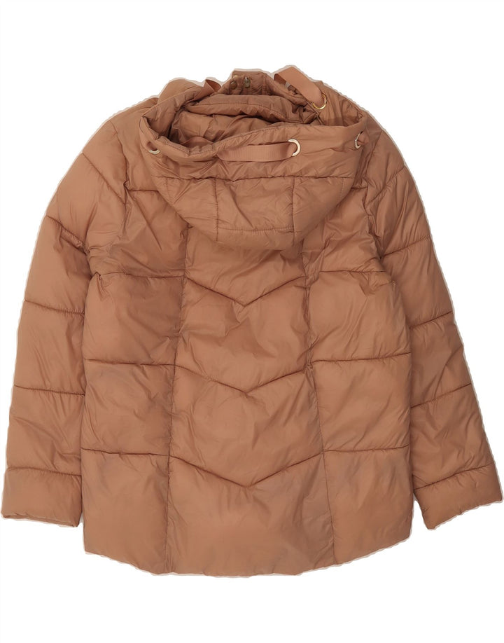 KOCCA Womens Hooded Padded Jacket UK 6 XS Brown Polyamide Vintage KOCCA and Second-Hand KOCCA from Messina Hembry 