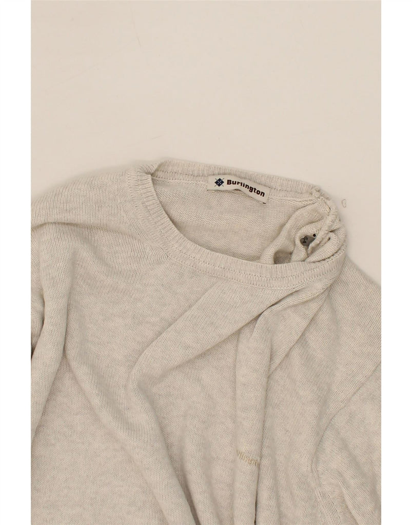 BURLINGTON Mens Crew Neck Jumper Sweater IT 54 XL Grey Vintage Burlington and Second-Hand Burlington from Messina Hembry 