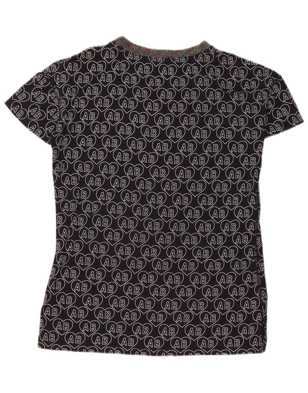 Damska koszulka graficzna Scotch & Soda Top UK 6 XS, czarna bawełna