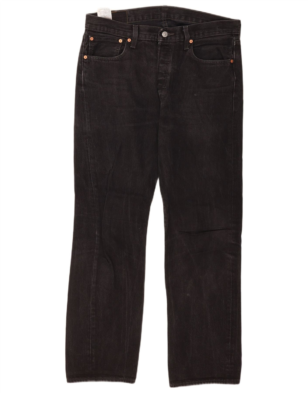 Męskie dżinsy Levi's 501 Straight W34 L32 Czarna bawełna