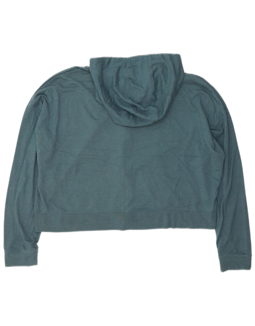 Damska bluza z kapturem i zamkiem błyskawicznym Nike, Crop Oversized, UK 14, średni niebieski poliester