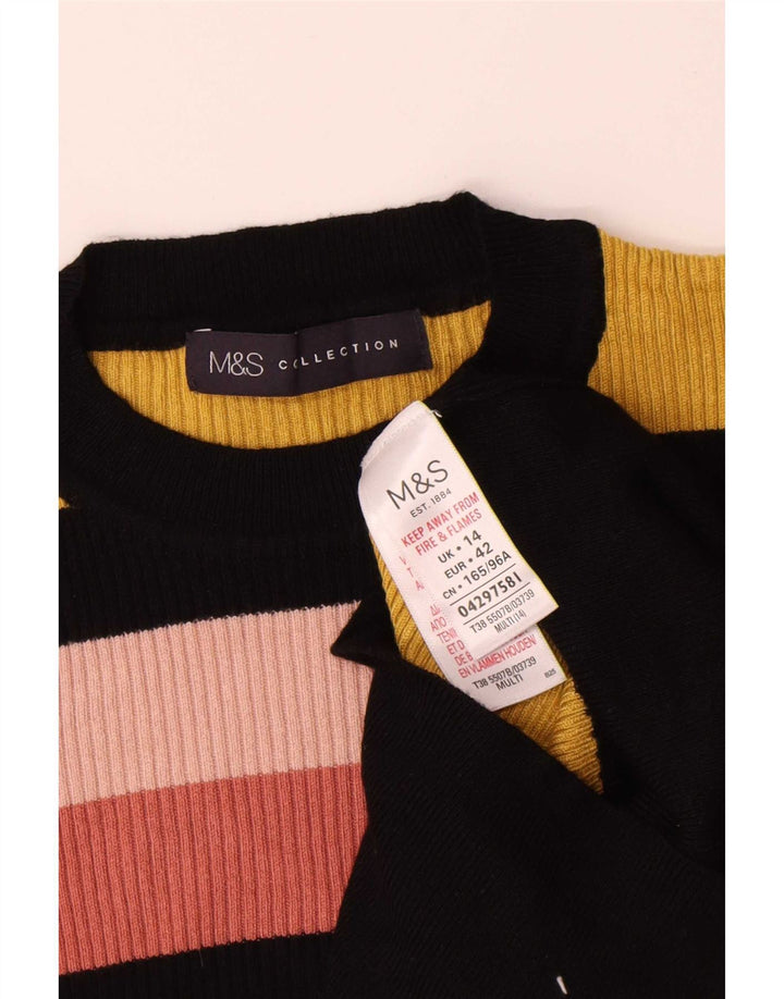 Marks & Spencer Damski sweter z okrągłym dekoltem, UK 14, duży, wielokolorowy