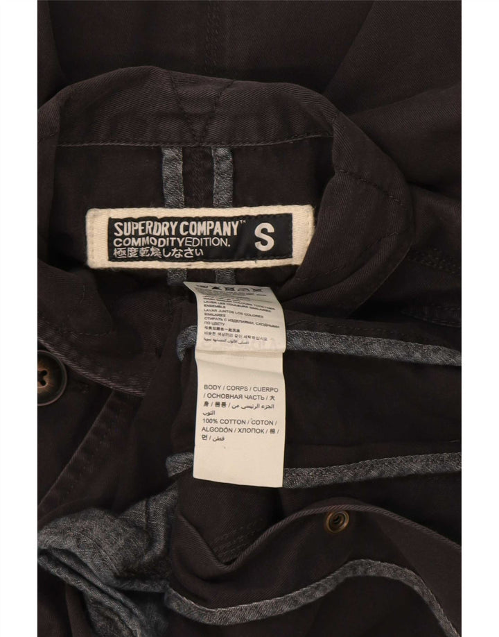 Męska kurtka parka Superdry UK 36, mała, czarna, bawełniana