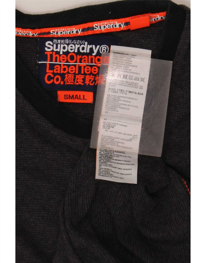 Męski T-shirt Superdry, mały, szary, bawełniany