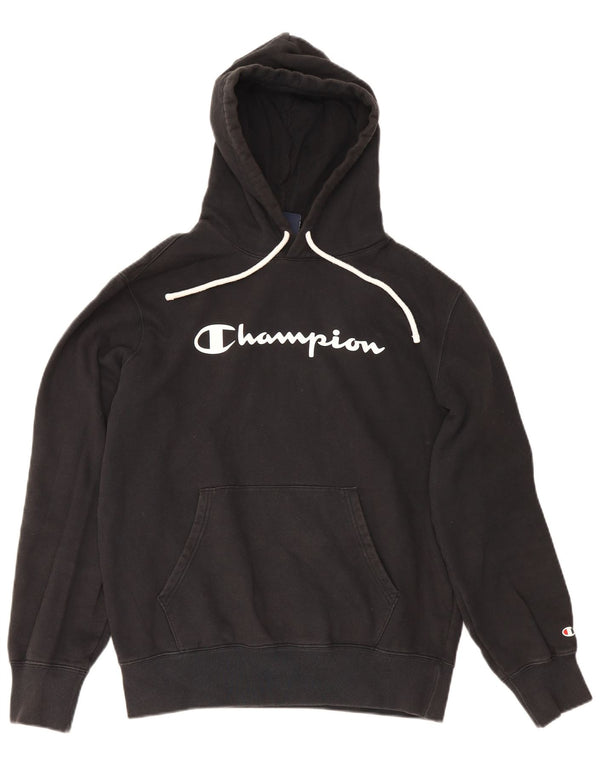 Męski sweter z kapturem Champion Graphic, duży, czarny, bawełniany