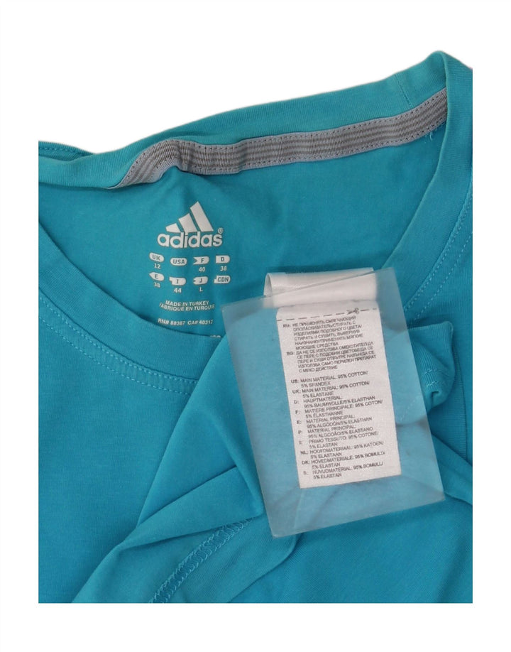 Damska koszulka Adidas Top UK 12 Medium Blue Cotton