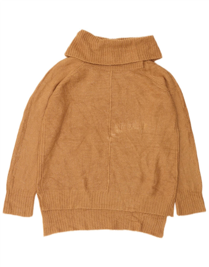 Damski sweter oversize Oasis z wywijanym dekoltem UK 10 Small Beżowy Akryl