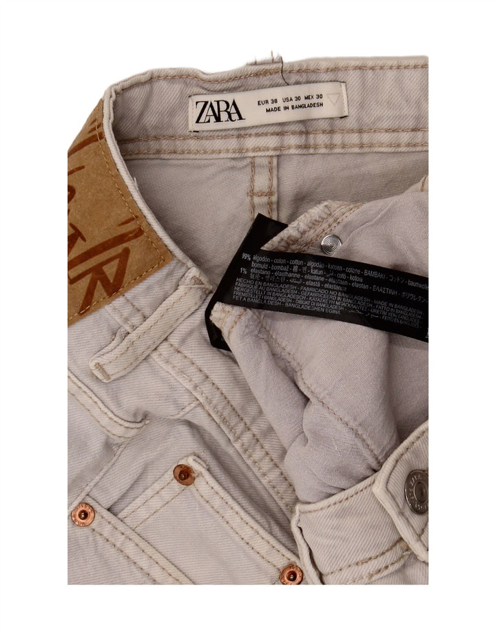 Męskie spodenki jeansowe Zara EU 38 Small W30 Szara bawełna