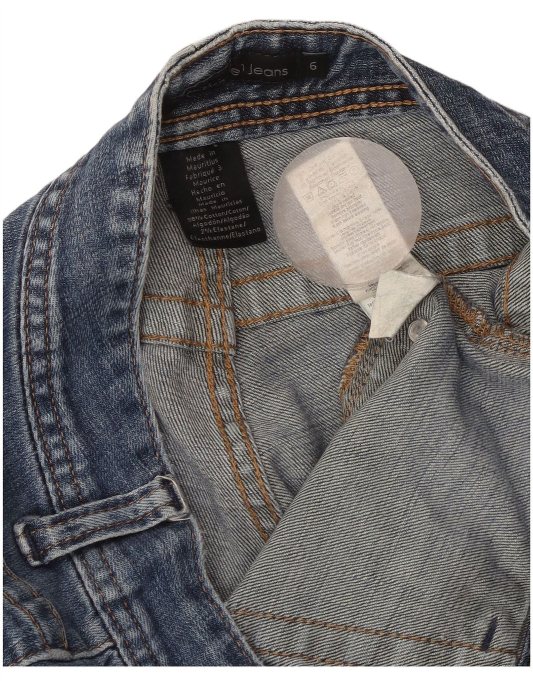 Damskie jeansy Bootcut CALVIN KLEIN US 6 Small W32 L30 Niebieska bawełna