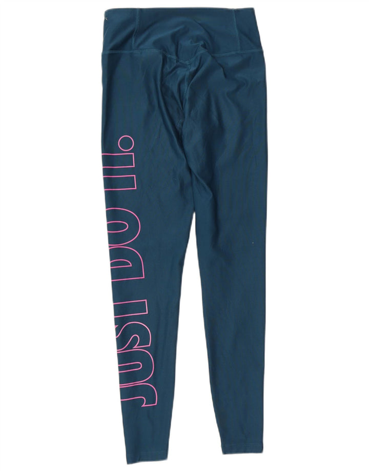 Damskie legginsy Nike Dri Fit Graphic UK 6 XS Niebieskie, poliestrowe