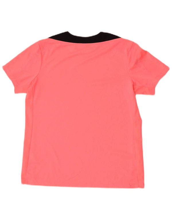 Męski T-shirt Nike Dri Fit, duży, różowy, poliestrowy blok kolorów