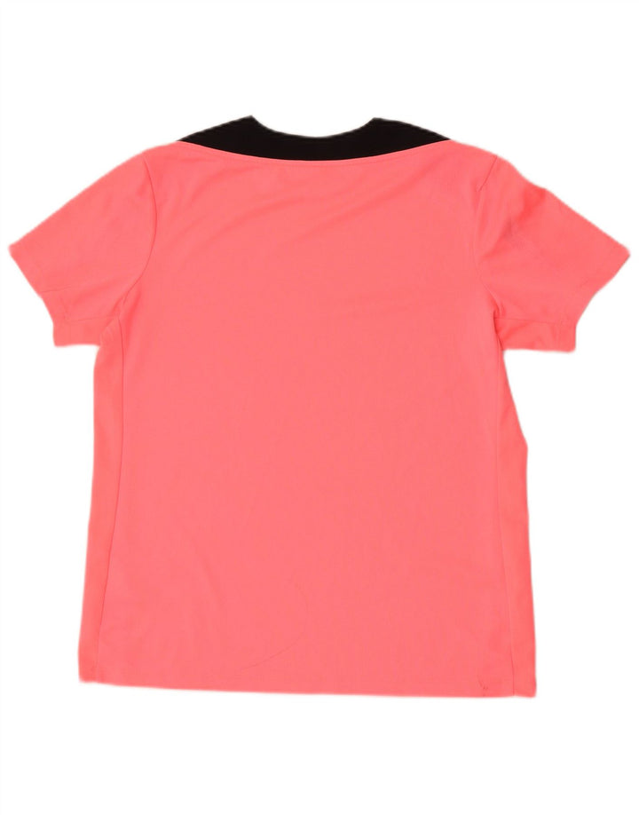 Męski T-shirt Nike Dri Fit, duży, różowy, poliestrowy blok kolorów