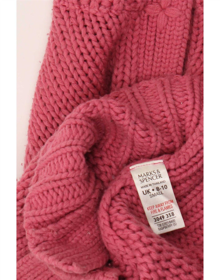 Sweter damski Marks & Spencer o regularnym kroju, UK 8/10, mały, różowy