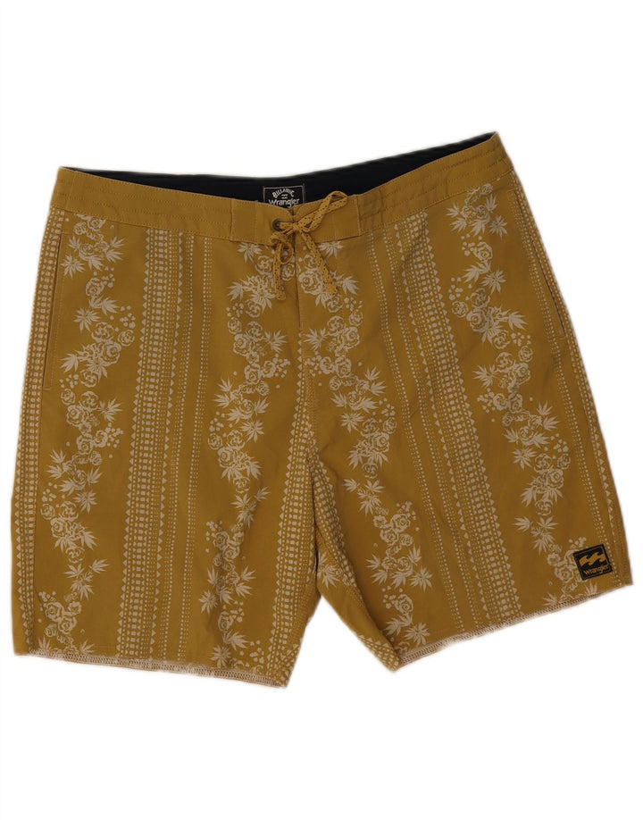 Męskie spodenki pływackie Wrangler Medium Yellow Floral Polyester