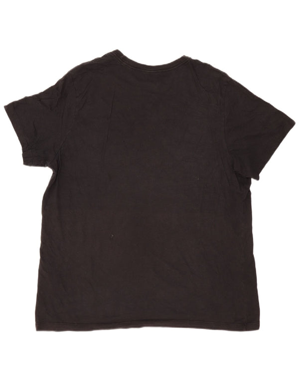 Męski T-shirt z grafiką Nike, 2XL, czarna, bawełniana