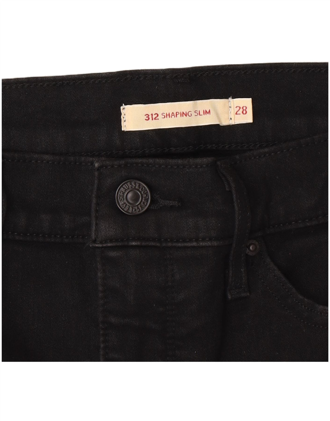 Damskie jeansy Levi's 312 Shaping W28 L32 Czarna bawełna