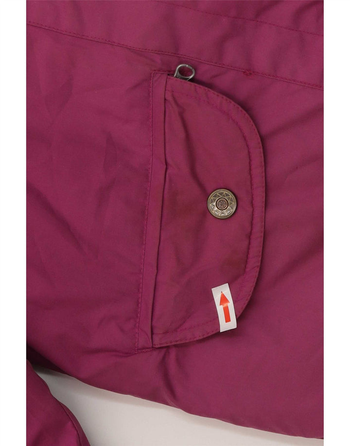 Dwustronna kurtka damska w stylu vintage UK 14, duża, fioletowa bawełna