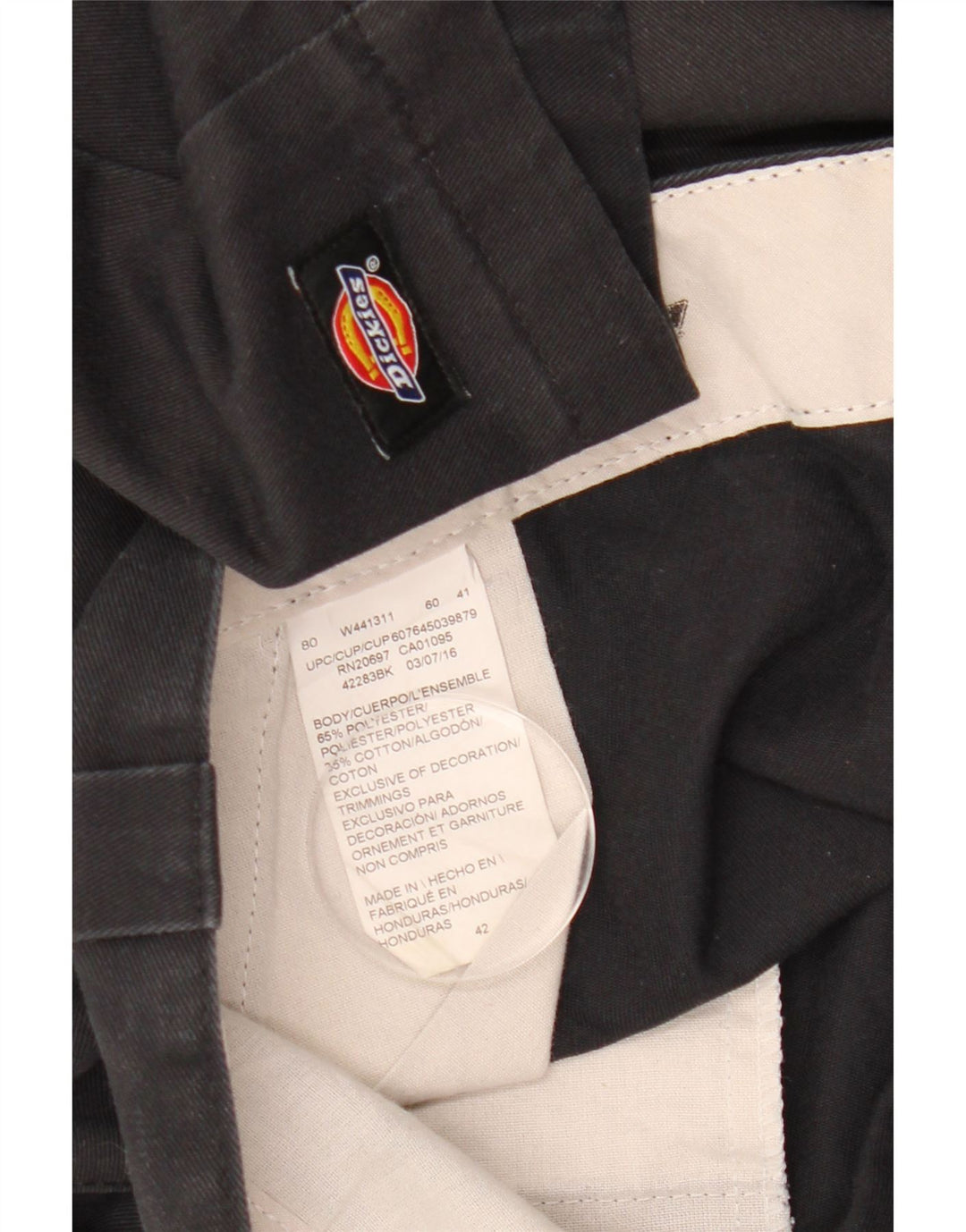 Męskie spodenki Chino Dickies W42 2XL Czarny poliester