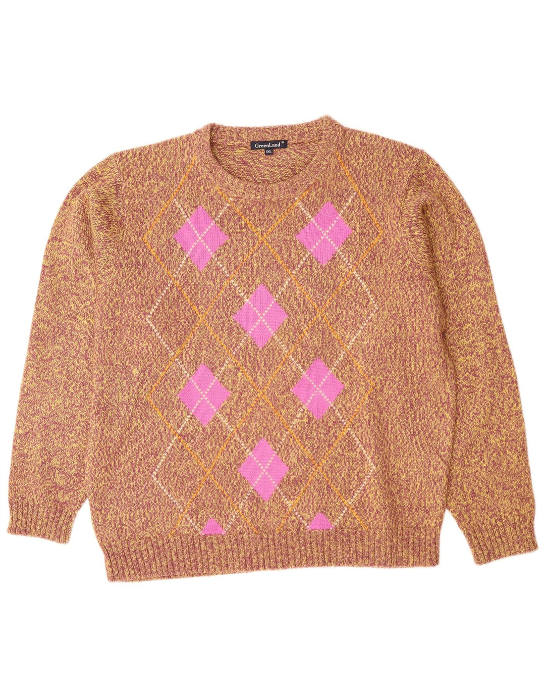 GREENLANDIA Damskie UK 20 2XL Wielobarwny Argyle/Diamentowy Akryl